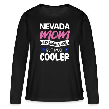 Nevada - T-shirt manches longues Premium bio Femme - noir - Devant - Julia (174cm)