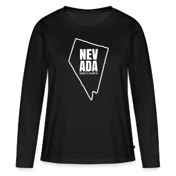 Nevada - T-shirt manches longues Premium bio Femme - noir - Devant - Julia (174cm)