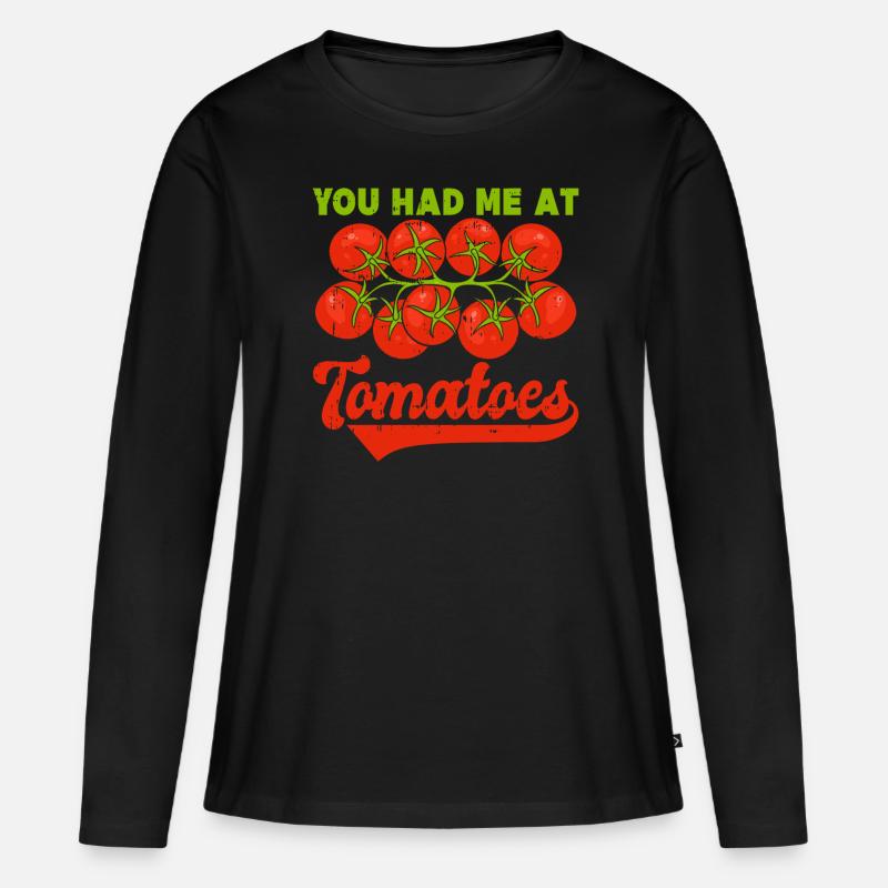 Tomate - Frauen Premium Bio Langarmshirt - Schwarz