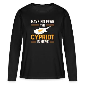 Chypre - T-shirt manches longues Premium bio Femme - noir - Devant - Julia (174cm)