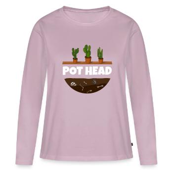 Pot head Pflanzen Gärtner - Frauen Premium Bio Langarmshirt - Altrosa - Vorne - Julia (174cm)