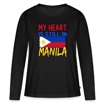 Philippinen - Frauen Premium Bio Langarmshirt - Schwarz - Vorne - Julia (174cm)