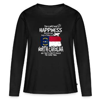 Caroline du Nord - T-shirt manches longues Premium bio Femme - noir - Devant - Julia (174cm)