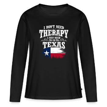 Texas - T-shirt manches longues Premium bio Femme - noir - Devant - Julia (174cm)