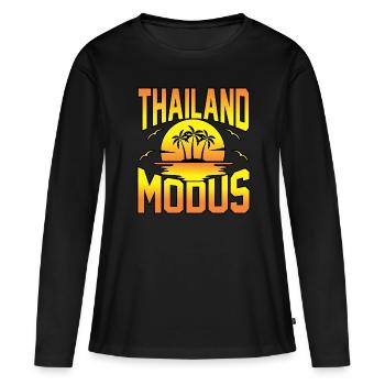 Thaïlande - T-shirt manches longues Premium bio Femme - noir - Devant - Julia (174cm)