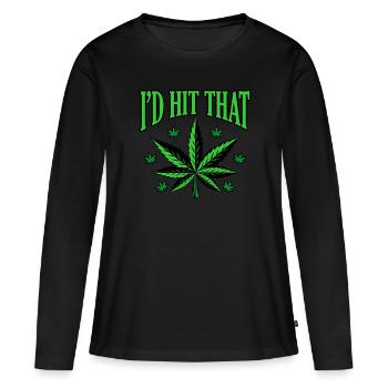 Cannabis - Women's Premium Organic Long Sleeve Shirt - black - Front - Julia (174cm)