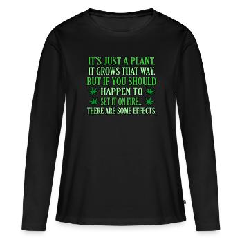 Cannabis - Women's Premium Organic Long Sleeve Shirt - black - Front - Julia (174cm)