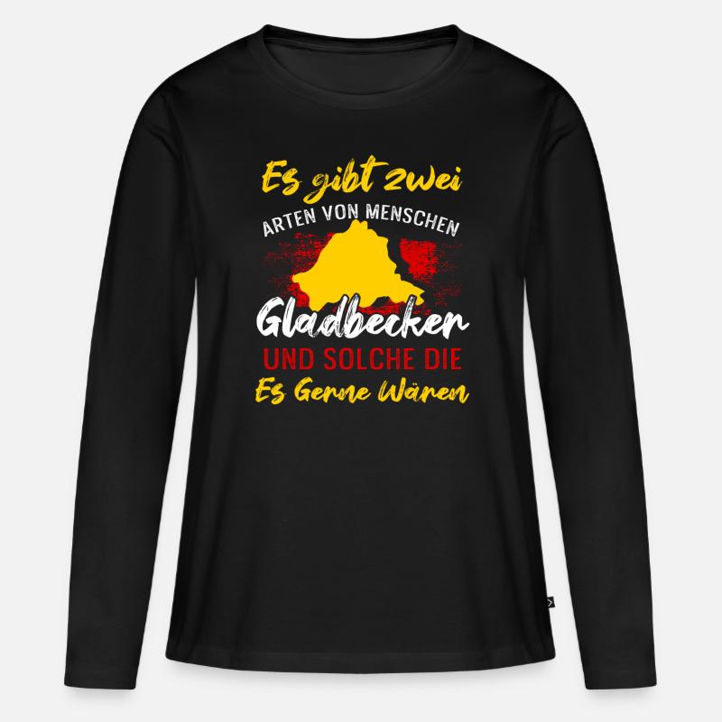 Es Gibt Zwei Arten Von Menschen Gladbecker - Frauen Premium Bio Langarmshirt - Schwarz