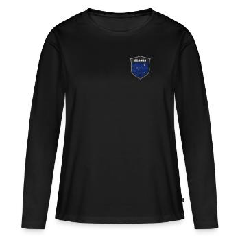 Alaska - T-shirt manches longues Premium bio Femme - noir - Devant - Julia (174cm)