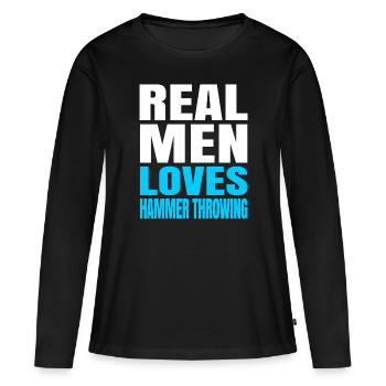 Lancer de marteau - T-shirt manches longues Premium bio Femme - noir - Devant - Julia (174cm)