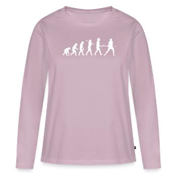 Schleudern Hurling - Frauen Premium Bio Langarmshirt - Altrosa - Vorne - Julia (174cm)