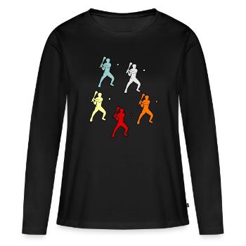Hurling sportspiel - Frauen Premium Bio Langarmshirt - Schwarz - Vorne - Julia (174cm)