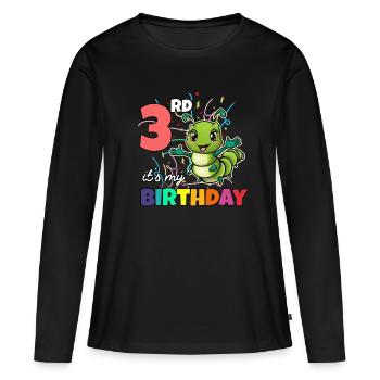 Chenille - T-shirt manches longues Premium bio Femme - noir - Devant - Julia (174cm)