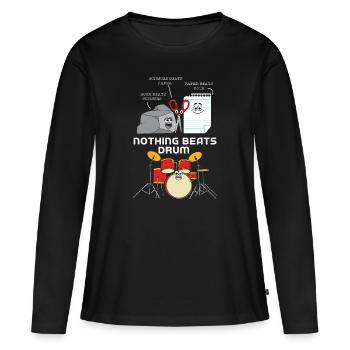 Percussion - Women's Premium Organic Long Sleeve Shirt - black - Front - Julia (174cm)