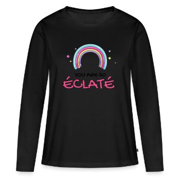 You Are So éclaté - T-shirt manches longues Premium bio Femme - noir - Devant - Julia (174cm)