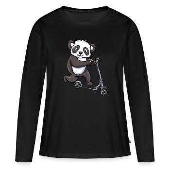 Scooter Scooter Scooter Cadeau - T-shirt manches longues Premium bio Femme - noir - Devant - Julia (174cm)