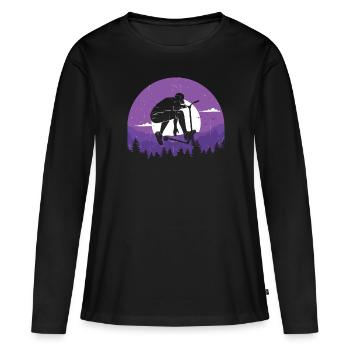 Scooter Scooter Scooter Cadeau - T-shirt manches longues Premium bio Femme - noir - Devant - Julia (174cm)