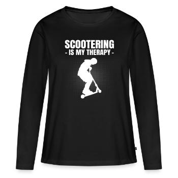 Scooter Scooter Scooter Cadeau - T-shirt manches longues Premium bio Femme - noir - Devant - Julia (174cm)