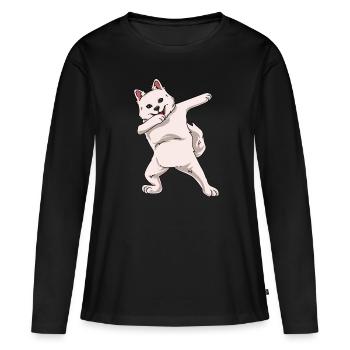 Esquimau d’Amérique - T-shirt manches longues Premium bio Femme - noir - Devant - Julia (174cm)