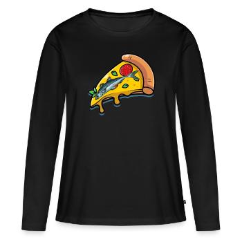 Sardellen Fische Sardinien Geschenk - Frauen Premium Bio Langarmshirt - Schwarz - Vorne - Julia (174cm)