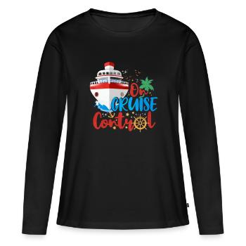 Croisière - T-shirt manches longues Premium bio Femme - noir - Devant - Julia (174cm)