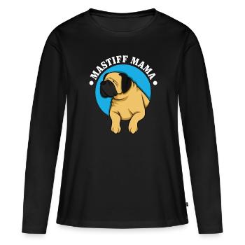 Mâtin - T-shirt manches longues Premium bio Femme - noir - Devant - Julia (174cm)
