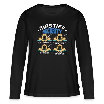 Mâtin - T-shirt manches longues Premium bio Femme - noir - Devant - Julia (174cm)