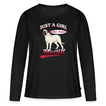Mâtin - T-shirt manches longues Premium bio Femme - noir - Devant - Julia (174cm)