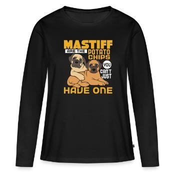 Mâtin - T-shirt manches longues Premium bio Femme - noir - Devant - Julia (174cm)