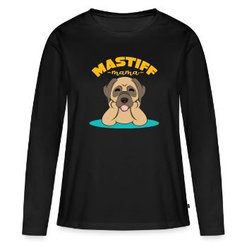Mâtin - T-shirt manches longues Premium bio Femme - noir - Devant - Julia (174cm)