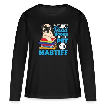 Mâtin - T-shirt manches longues Premium bio Femme - noir - Devant - Julia (174cm)