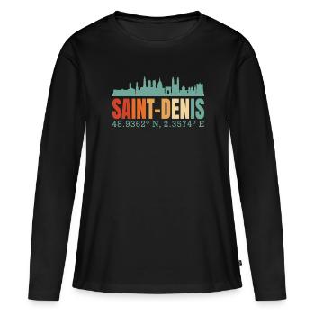 Saint-Denis - Women's Premium Organic Long Sleeve Shirt - black - Front - Julia (174cm)