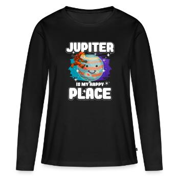 Jupiter Planet Gift - T-shirt manches longues Premium bio Femme - noir - Devant - Julia (174cm)