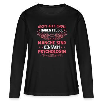 Psychologie Studium Therapeutin Psychologin - Frauen Premium Bio Langarmshirt - Schwarz - Vorne - Julia (174cm)