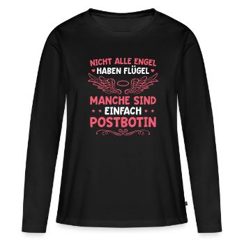 Post Briefträgerin Postbotin - Frauen Premium Bio Langarmshirt - Schwarz - Vorne - Julia (174cm)