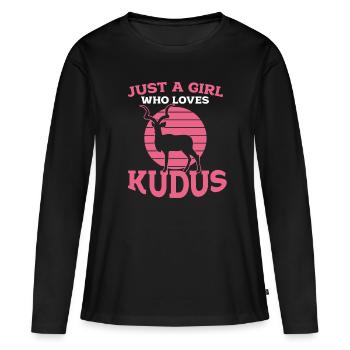 Antilope - T-shirt manches longues Premium bio Femme - noir - Devant - Julia (174cm)
