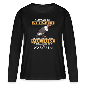 Vulture - Women's Premium Organic Long Sleeve Shirt - black - Front - Julia (174cm)