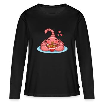 Scorpion - T-shirt manches longues Premium bio Femme - noir - Devant - Julia (174cm)