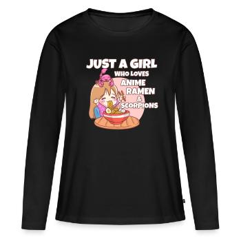 Scorpion - T-shirt manches longues Premium bio Femme - noir - Devant - Julia (174cm)