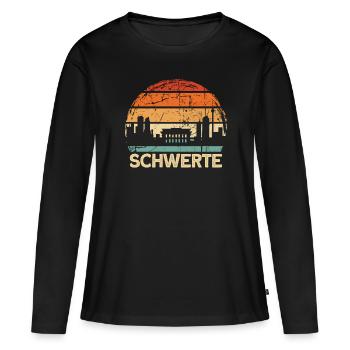Épée - T-shirt manches longues Premium bio Femme - noir - Devant - Julia (174cm)