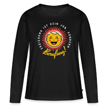 Erzieherin Weihnachten Berufung Retro Zauber - Frauen Premium Bio Langarmshirt - Schwarz - Vorne - Julia (174cm)