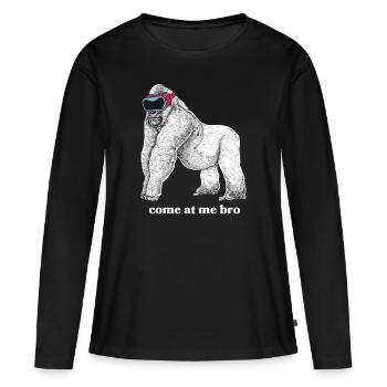 Virtual Reality VR Geschenk - Frauen Premium Bio Langarmshirt - Schwarz - Vorne - Julia (174cm)