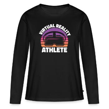 Virtual Reality VR Geschenk - Frauen Premium Bio Langarmshirt - Schwarz - Vorne - Julia (174cm)
