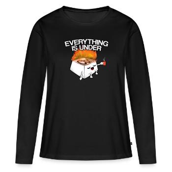 Alles ist unter Kontrolle - Frauen Premium Bio Langarmshirt - Schwarz - Vorne - Julia (174cm)