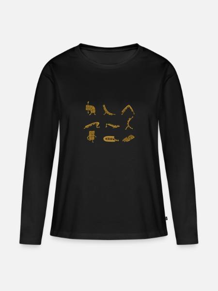 Schokolade - Frauen Premium Bio Langarmshirt - Schwarz