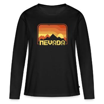 Nevada - T-shirt manches longues Premium bio Femme - noir - Devant - Julia (174cm)