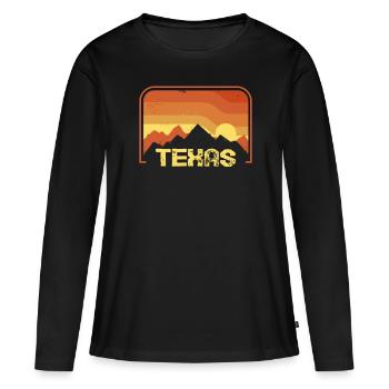 Texas - T-shirt manches longues Premium bio Femme - noir - Devant - Julia (174cm)