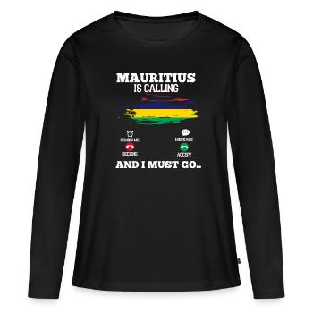 Mauritius - Women's Premium Organic Long Sleeve Shirt - black - Front - Julia (174cm)