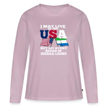 Sierra Leone - Women's Premium Organic Long Sleeve Shirt - dusky pink - Front - Julia (174cm)