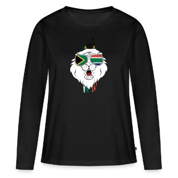 Afrique du Sud - T-shirt manches longues Premium bio Femme - noir - Devant - Julia (174cm)